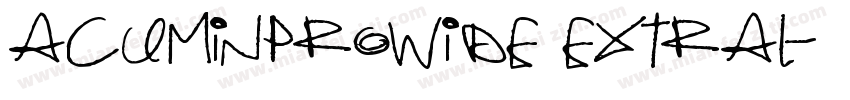 acuminprowide extral字体转换